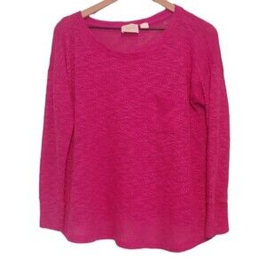 Maeve Anthropologie Pink Pocket Knit Sweater Size Small